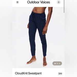 Outdoor Voices Navy CloudKnit Sweatpants